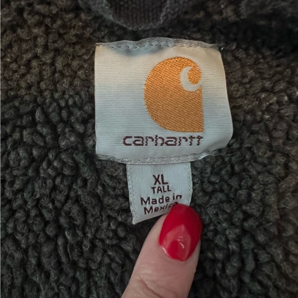 Carhartt Sherpa Lined Zip Front Hooded Sweatshirt 100072 *DISCONTINUED STYLE* - Picture 10 of 12